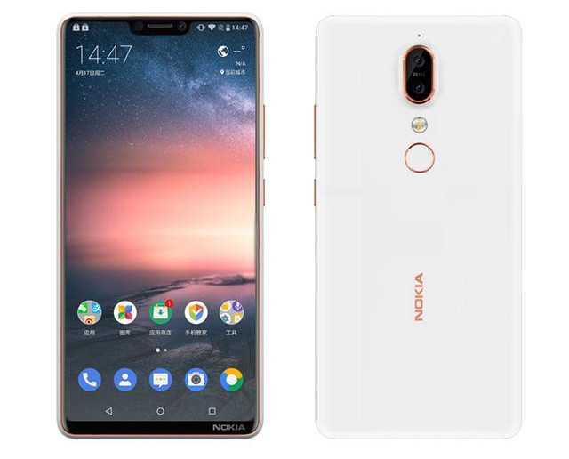 Nokia X6 price and specification showing an iPhone X-like notch and a dual rear-camera setup.