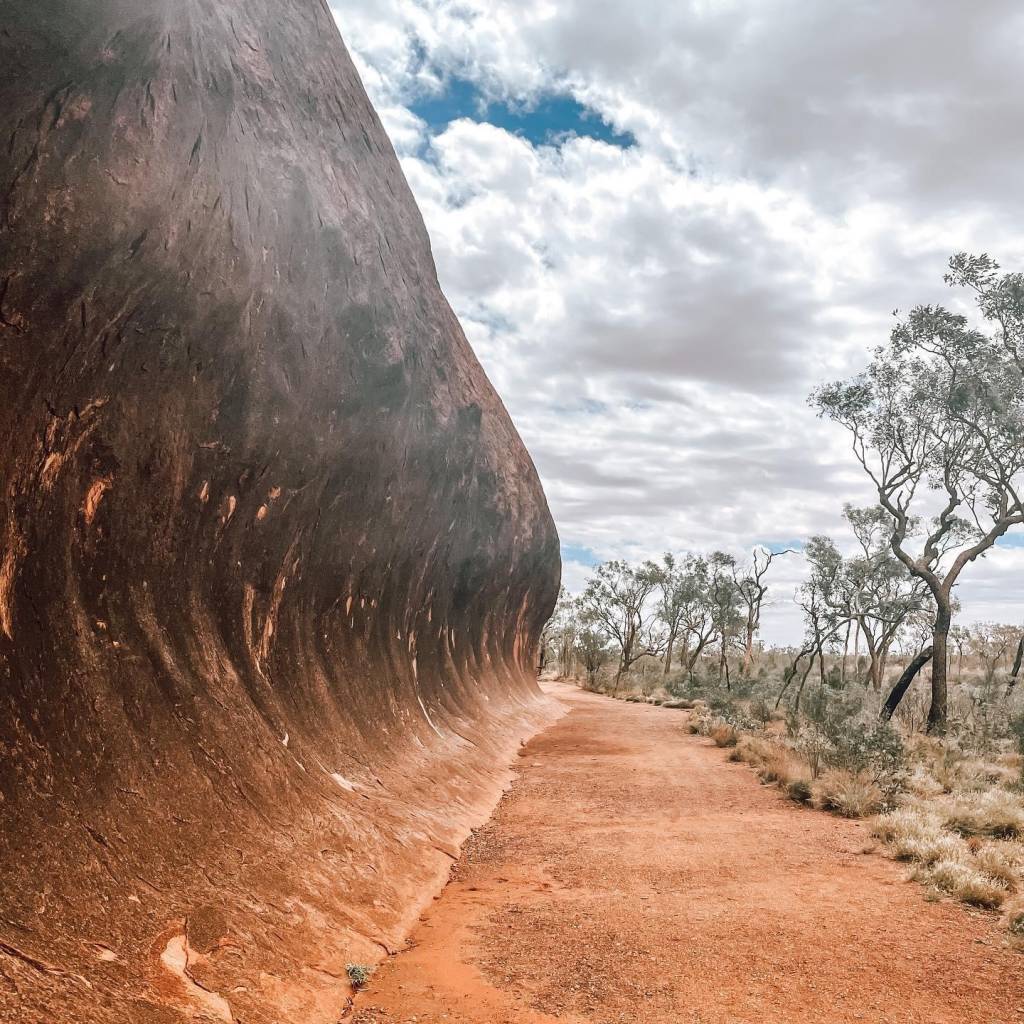 Sandstone monolith at Uluru, Australia