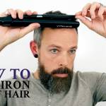 How to flat iron hair men