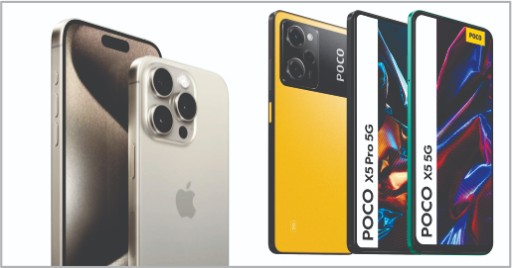 Comparative Analysis Poco X5 Pro 5G vs. iPhone 15 Pro Max