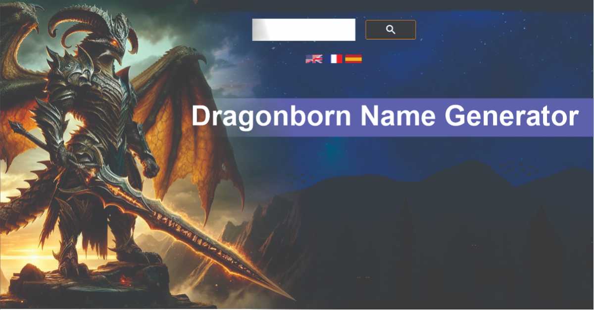 Dragonborn Name Generator Tool Used For Generating Cool Dragonborn Names