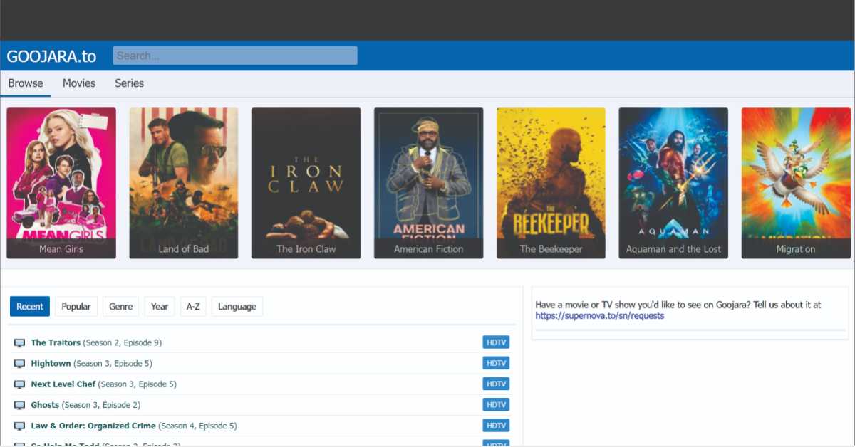 Goojara: Platform To Watch Online English Movies